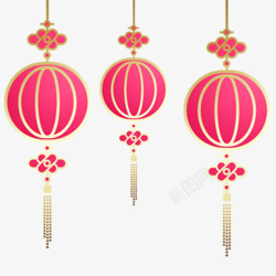 中国结吊坠红色圆形饰品灯笼高清图片