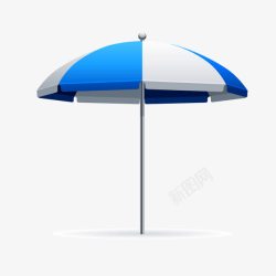 蓝伞沙滩伞高清图片
