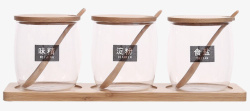 陶瓷调味盒三件套创意日式厨房用品三件套装高清图片