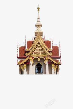 尖尖的房顶泰国寺庙高清图片