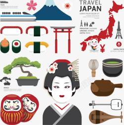 日本旅游元素素材