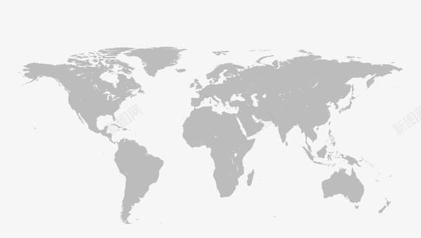 灰色世界地图png免抠素材_新图网 https://ixintu.com 图案 地理地图 导航 灰色世界地图