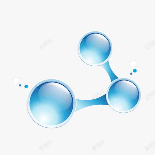 分子式蓝色水晶质感png免抠素材_新图网 https://ixintu.com 分子式 水晶 蓝色 质感
