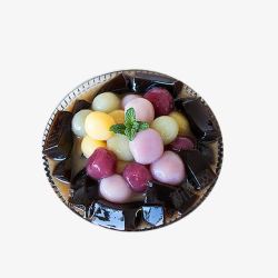 免抠紫薯粉产品实物紫薯黑凉粉高清图片