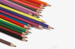 排成一列的彩色铅笔素材