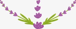 紫色人偶熏衣草紫色薰衣草花环高清图片