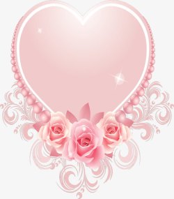 粉色温馨甜美玫瑰爱心素材