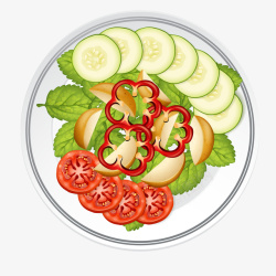蔬菜俯视图俯视图素食食物矢量图高清图片