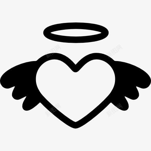 飞翔的心图标png_新图网 https://ixintu.com 和平 坠入爱河 天使的翅膀 飞的心