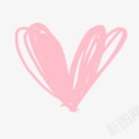 粉色卡通涂鸦红心png免抠素材_新图网 https://ixintu.com 卡通 涂鸦 粉色 红心