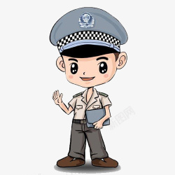 公务员考试公务员卡通之警察高清图片