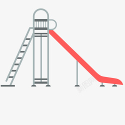 扁平滑梯卡通游乐场的滑滑梯矢量图高清图片