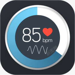 健康监测功能手机即时心率心脏监测仪健康健美图标高清图片