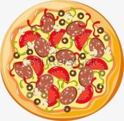 黑椒香肠披萨pizza高清图片