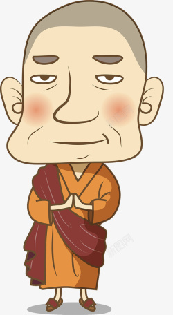僧侣卡通高僧人物插图高清图片
