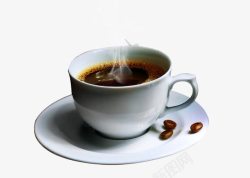 免过滤直接喝一杯热咖啡高清图片