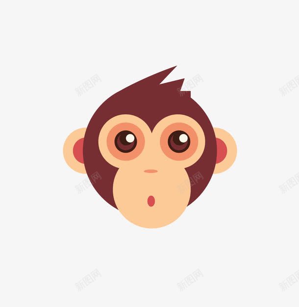 卡通猴子头像矢量图ai免抠素材_新图网 https://ixintu.com 动物 卡通手绘 头像 猩猩 猴子 矢量图 鬼脸猴子