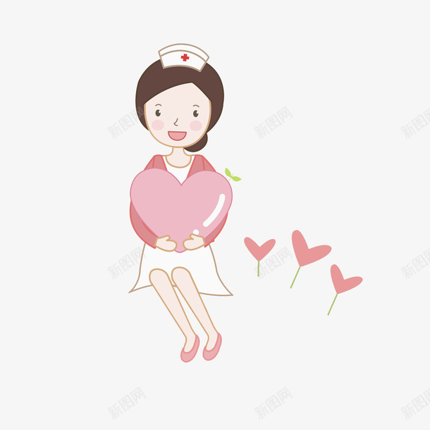漂亮的护士png免抠素材_新图网 https://ixintu.com 卡通 女人 小草 性感护士 护士 护士漫画 护士节插画 插图 漂亮护士 漂亮的 爱心 爱心贴图 高兴地
