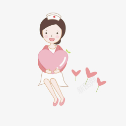 小草插画素材漂亮的护士高清图片