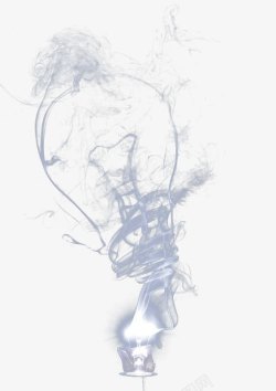 创意形状烟雾装饰物艺术灯泡烟雾形状高清图片