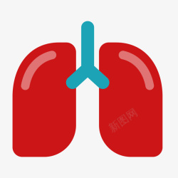 肺活量红色肺叶卡通插画矢量图高清图片