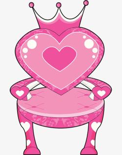 卡通粉色皇帝座椅素材