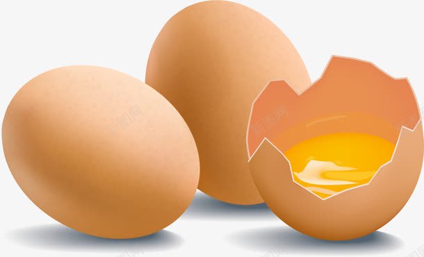 新鲜鸡蛋和打碎的鸡蛋png免抠素材_新图网 https://ixintu.com 打碎的鸡蛋 食材 食物 鸡蛋