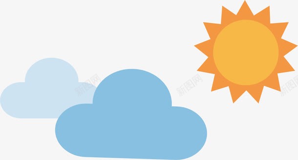 手绘的云彩png免抠素材_新图网 https://ixintu.com png图形 png装饰 云朵 卡通 太阳 手绘 装饰