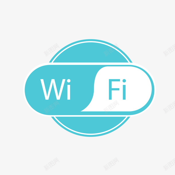 蓝色WiFi标签png免抠素材_新图网 https://ixintu.com WiFi标签 卡通标签 文案背景 蓝色标签