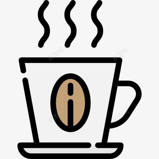 餐馆简洁风格咖啡图标png_新图网 https://ixintu.com 咖啡 简洁 简笔画 粗线条 餐馆