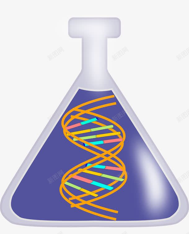 简约科学实验图形png免抠素材_新图网 https://ixintu.com DNA双螺旋 实验 研究 科学