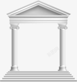 罗马柱手绘手绘罗马柱建筑矢量图高清图片