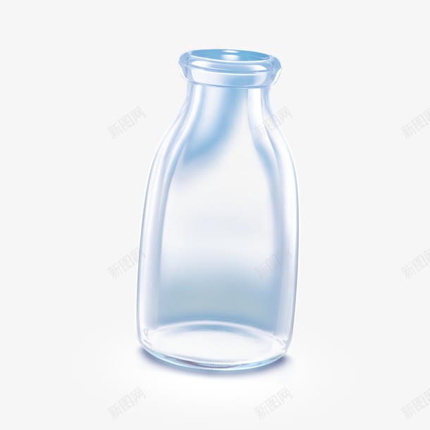 透明玻璃瓶png免抠素材_新图网 https://ixintu.com 手绘 牛奶瓶 玻璃瓶 透明