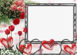 合影相框玫瑰花合影框高清图片