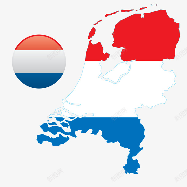 简约欧美地图荷兰矢量图ai免抠素材_新图网 https://ixintu.com 图形 地图 地理 广告设计 欧美 欧美地图 荷兰 矢量图