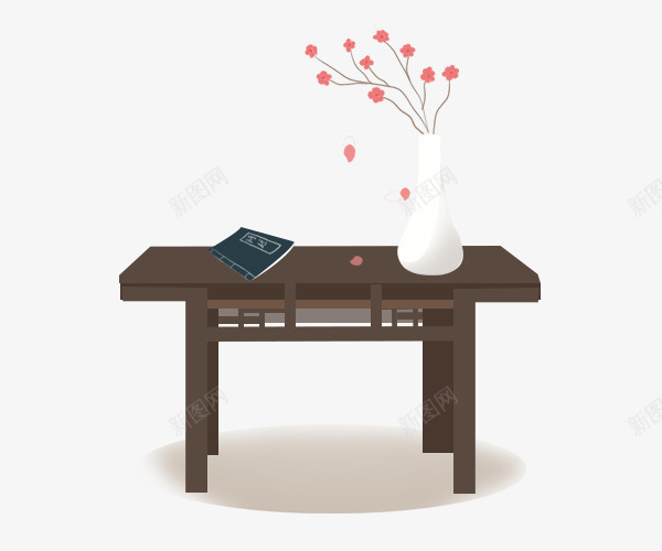卡通手绘书桌和书png免抠素材_新图网 https://ixintu.com 书 书台 卡通手绘书桌和书 古代书桌 手绘书桌 桌子