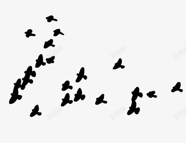 一群飞过的鸟png免抠素材_新图网 https://ixintu.com 一群鸟儿 乌鸦 乌鸦飞过 小鸟 群飞的鸟 黑色