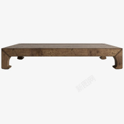 棕色桌具长条矮案桌高清图片