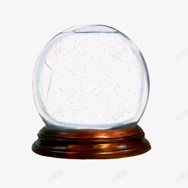 水晶球摆件png免抠素材_新图网 https://ixintu.com 圆形 木质 水晶球 透明