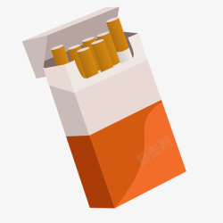 折断的香烟图手绘一包香烟高清图片
