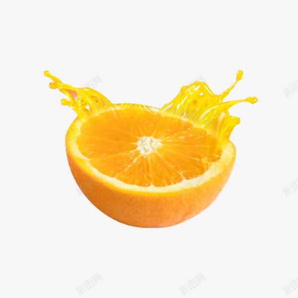 创意一个橙子png免抠素材_新图网 https://ixintu.com 一个切开的橙子 水果海报装饰 水滴 轻盈 霸气橙子