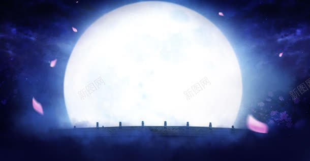 明亮月光下的桥海报背景jpg设计背景_新图网 https://ixintu.com 明亮 月光 海报 背景