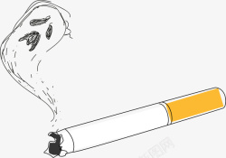 手绘世界无烟日吸烟有害健康插图素材