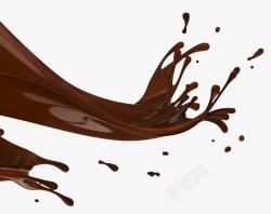 巧克力水喷溅巧克力牛奶高清图片