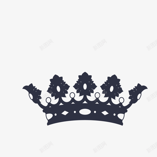 黑色手绘的皇冠剪影图标png_新图网 https://ixintu.com 免抠图 头饰 效果图 皇冠 装饰图 装饰画 黑色