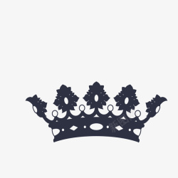 皇冠效果图黑色手绘的皇冠剪影图标高清图片