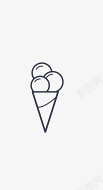 手绘卡通冰淇淋图案图标图标