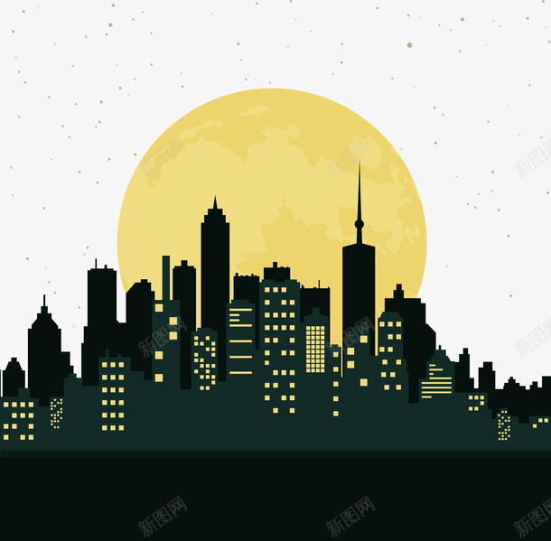 城市的夜空png免抠素材_新图网 https://ixintu.com 城市夜景 城市夜空 夜景 夜空 矢量png 美丽的夜空