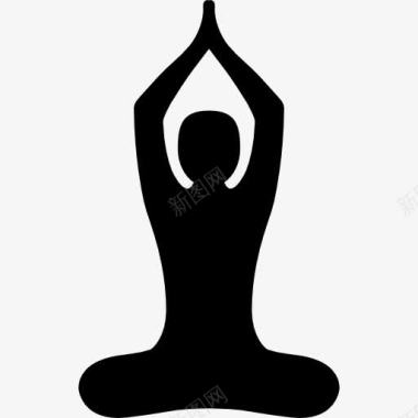 佛教瑜伽姿势图标图标