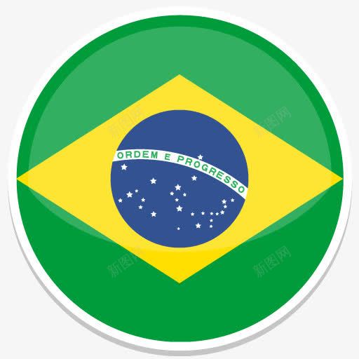 巴西平圆世界国旗图标集png_新图网 https://ixintu.com brazil 巴西